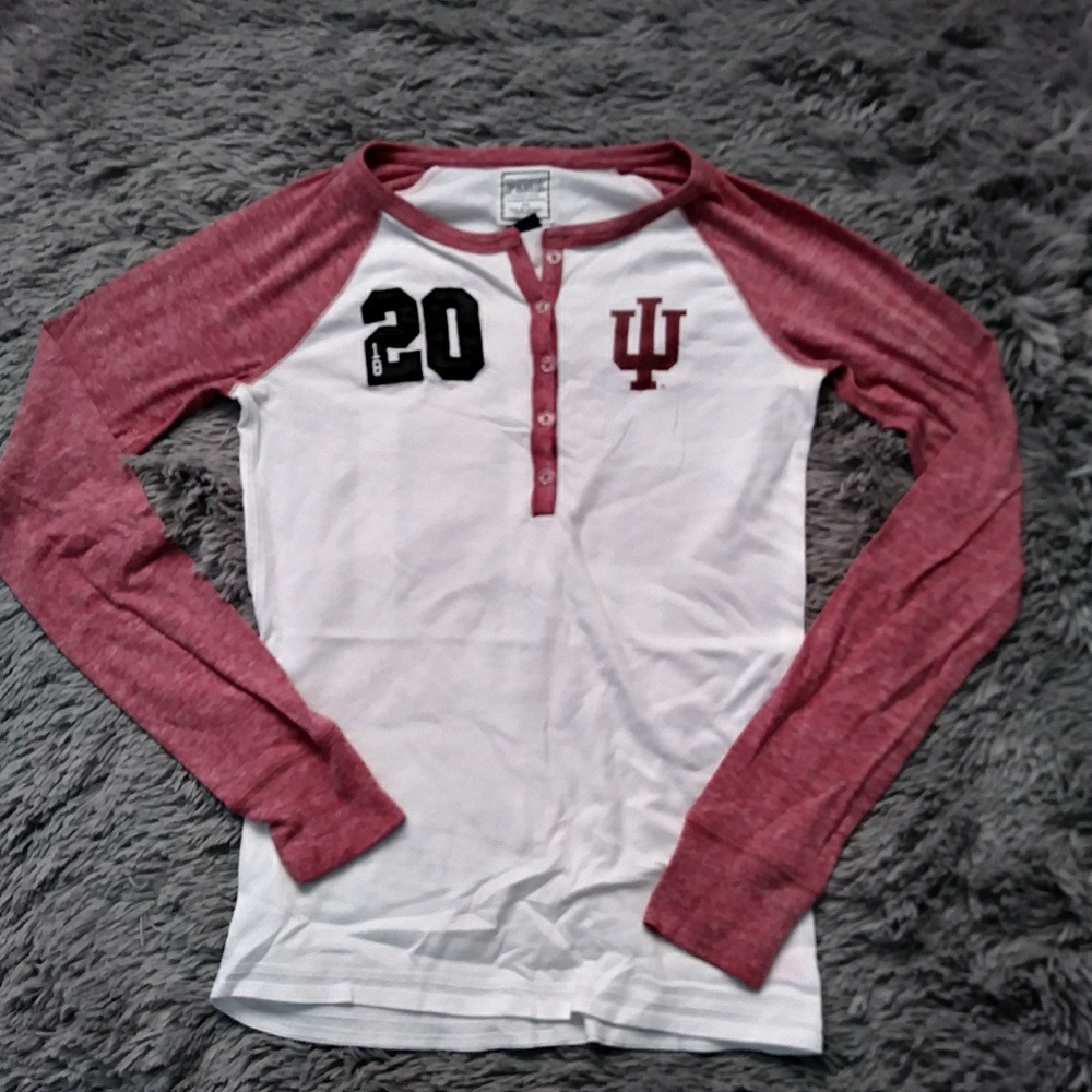 Pink Victoia's Secret baseball tee